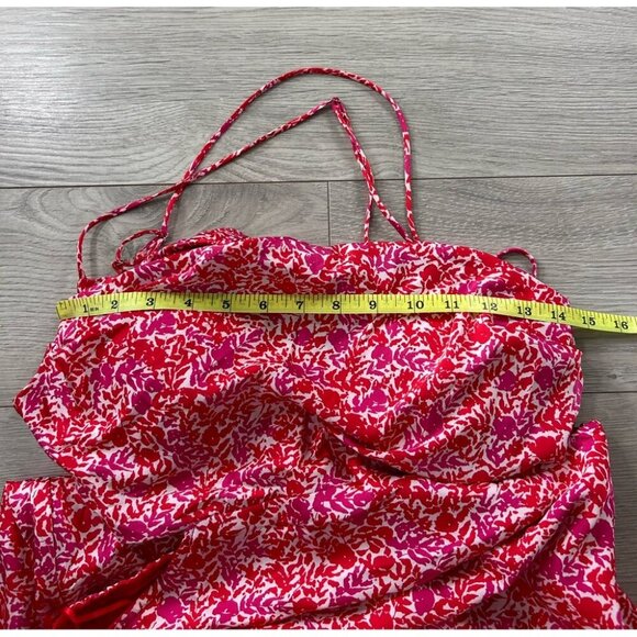 ASTR Colette Floral Satin Cutout Midi Dress - Picture 12 of 14